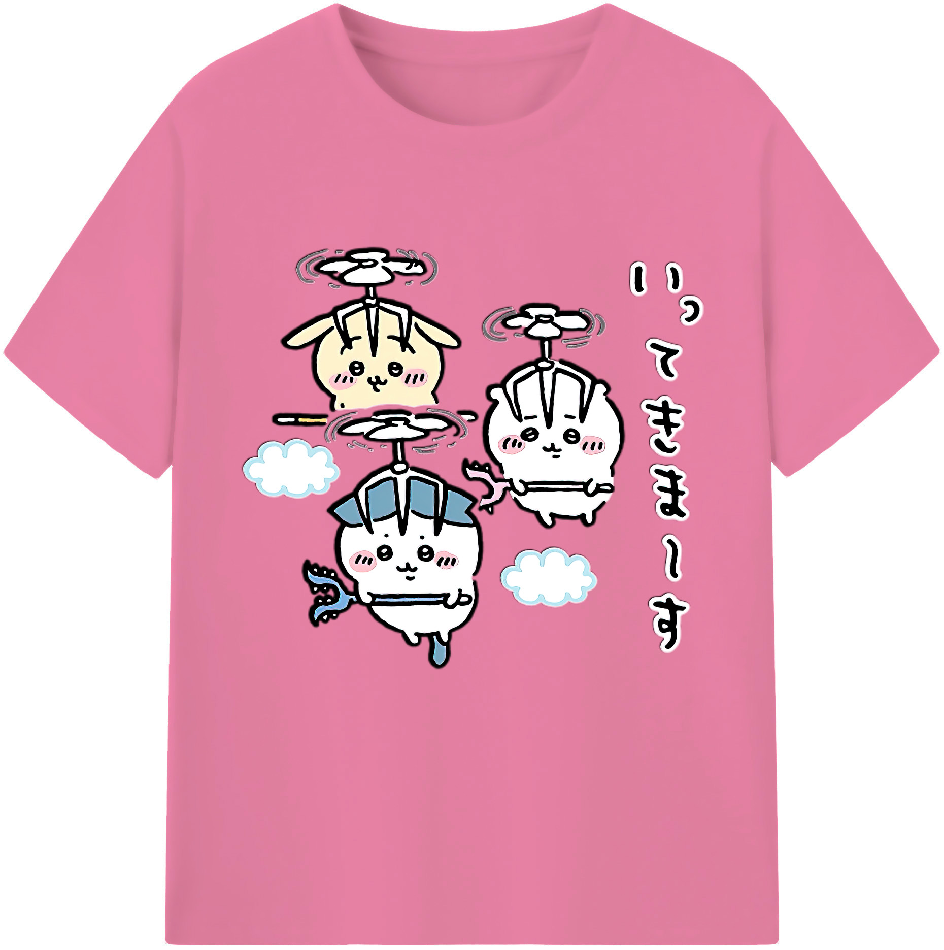 （画像用） ちいかわ ちいかわ Chii-kawa chiikawa 綿100％半袖Tシャツ（フロントプリント）